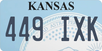 KS license plate 449IXK