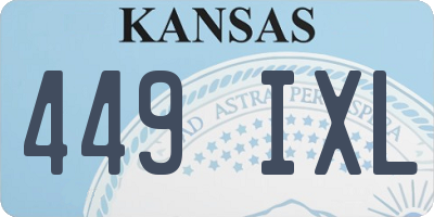KS license plate 449IXL