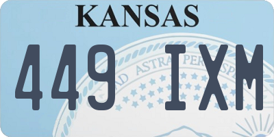 KS license plate 449IXM