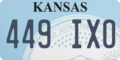 KS license plate 449IXO
