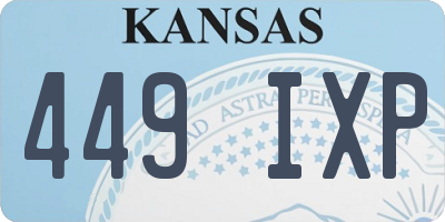 KS license plate 449IXP