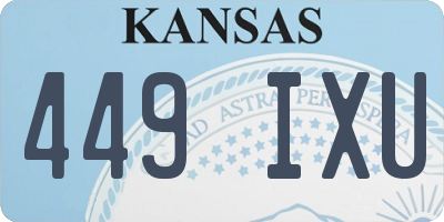 KS license plate 449IXU
