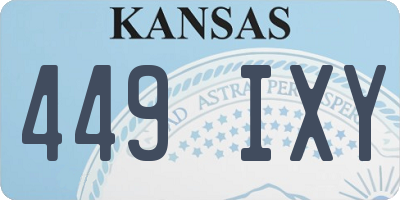 KS license plate 449IXY