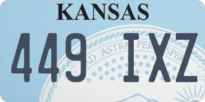 KS license plate 449IXZ