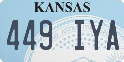 KS license plate 449IYA