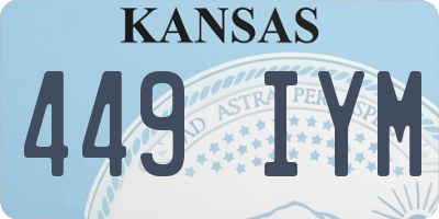 KS license plate 449IYM
