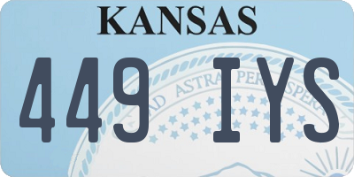 KS license plate 449IYS