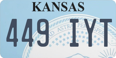 KS license plate 449IYT