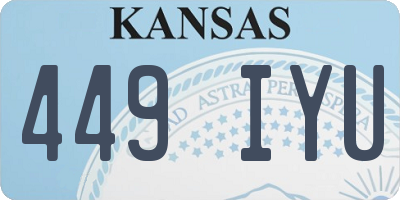 KS license plate 449IYU