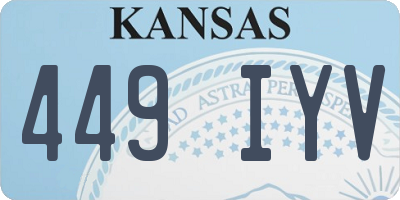 KS license plate 449IYV