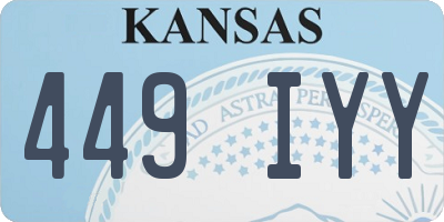 KS license plate 449IYY