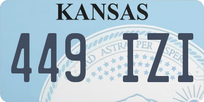 KS license plate 449IZI