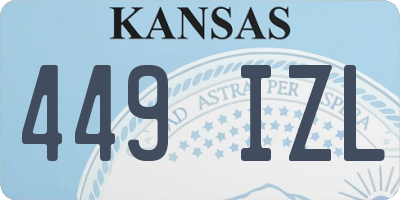 KS license plate 449IZL