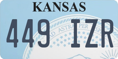 KS license plate 449IZR