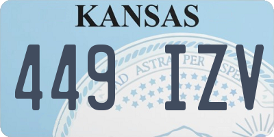 KS license plate 449IZV