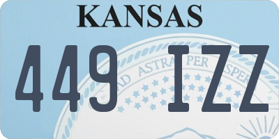 KS license plate 449IZZ