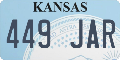 KS license plate 449JAR