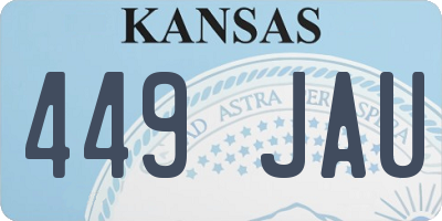 KS license plate 449JAU