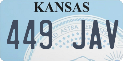KS license plate 449JAV