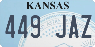 KS license plate 449JAZ