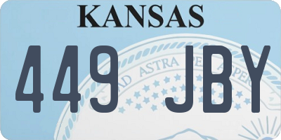 KS license plate 449JBY