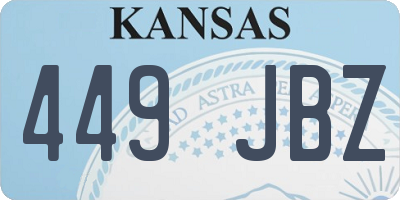 KS license plate 449JBZ
