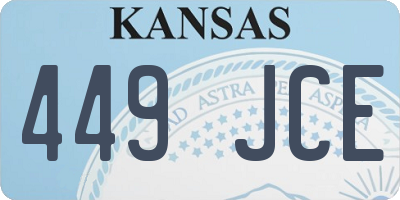 KS license plate 449JCE