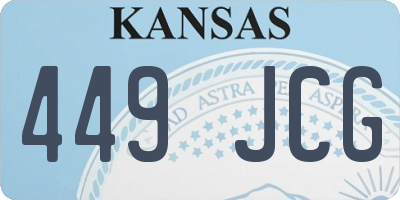 KS license plate 449JCG
