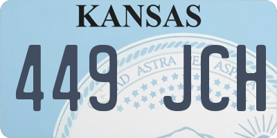 KS license plate 449JCH