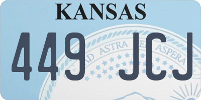 KS license plate 449JCJ