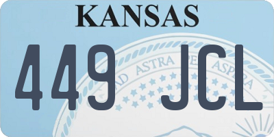 KS license plate 449JCL