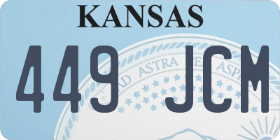KS license plate 449JCM