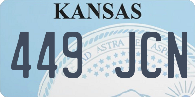 KS license plate 449JCN