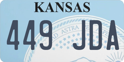 KS license plate 449JDA