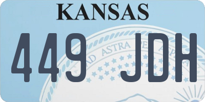 KS license plate 449JDH