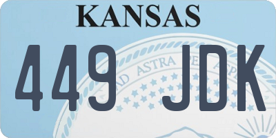 KS license plate 449JDK