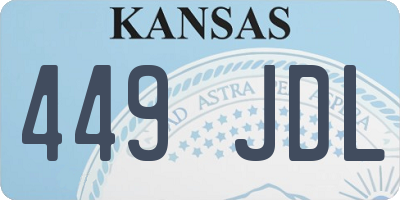 KS license plate 449JDL