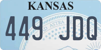 KS license plate 449JDQ
