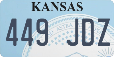 KS license plate 449JDZ