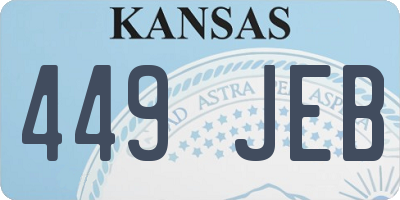 KS license plate 449JEB