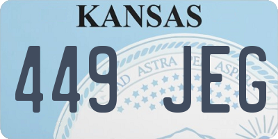 KS license plate 449JEG