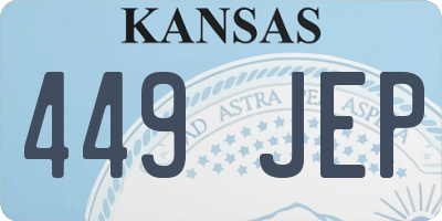 KS license plate 449JEP