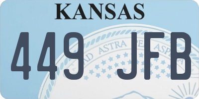 KS license plate 449JFB