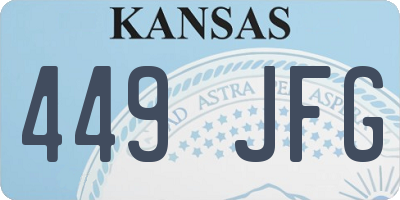 KS license plate 449JFG