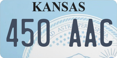 KS license plate 450AAC