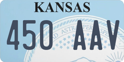 KS license plate 450AAV