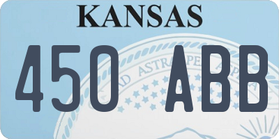 KS license plate 450ABB