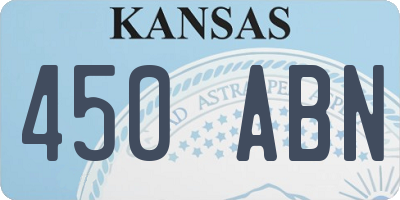 KS license plate 450ABN