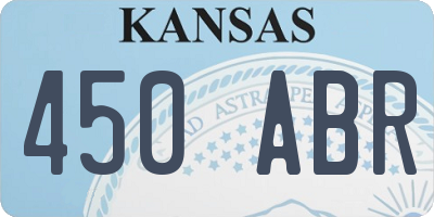 KS license plate 450ABR
