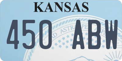 KS license plate 450ABW